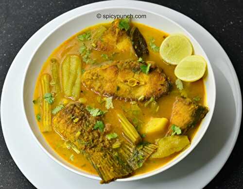 Katla macher jhol recipe - a light bengali fish curry- SpicyPunch