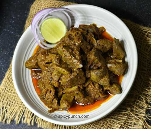 Mete chorchori recipe - a Bengali mutton liver curry recipe