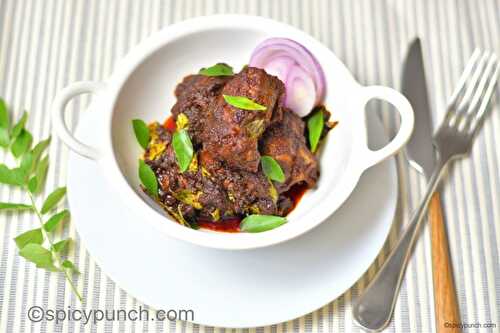 Mutton ghee roast recipe | mangalorean style mutton ghee roast