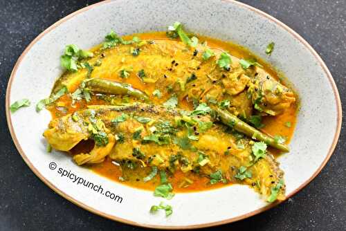 Pabda macher shorshe jhal - a bengali mustard fish curry recipe