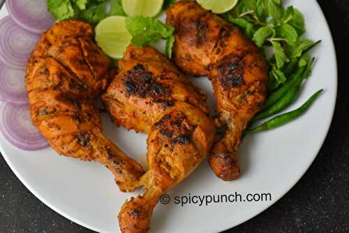 Tandoori chicken recipe on gas & in oven -