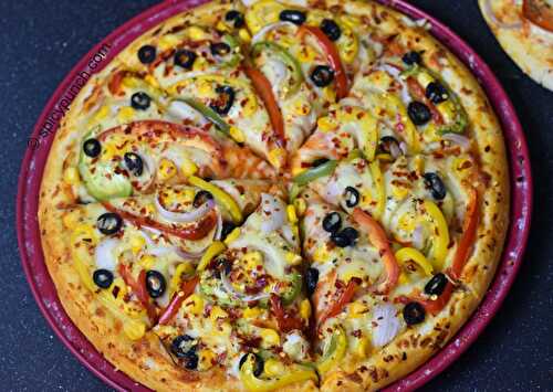 Veg pizza recipe | authentic best homemade vegetarian pizza