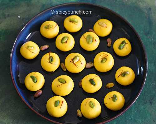 Kesar Peda recipe – Traditional Indian dessert for Holi and Diwali festival