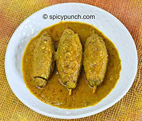 Chingrir Pur Bhora Potoler dolma (dorma) recipe - Bengali stuffed parwal with prawn
