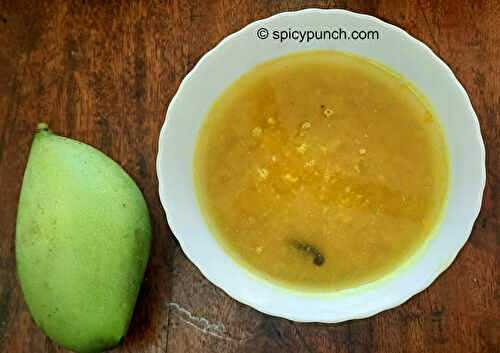 Kacha Aam Diye Toker Dal recipe | Bengali green mango masoor dal recipe