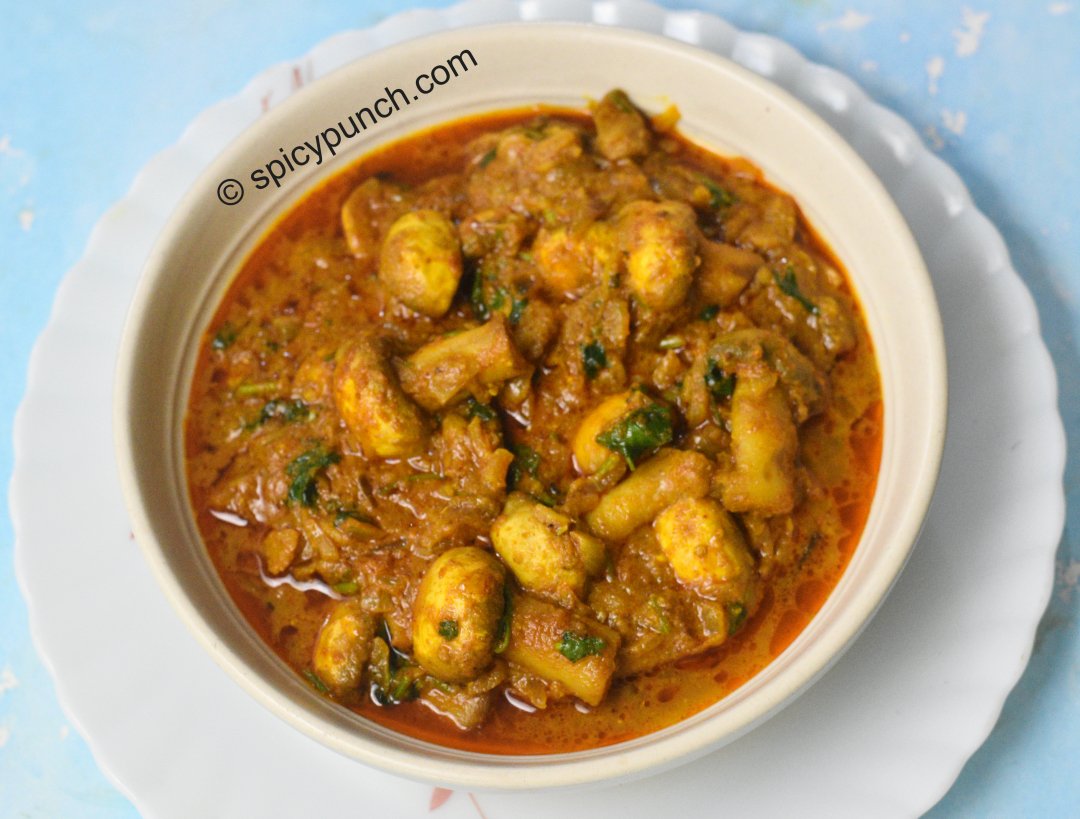 Simple Mushroom Masala(mushroom curry) recipe 