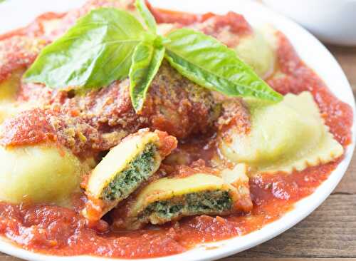 Vegan Ravioli with Spinach Tofu Ricotta
