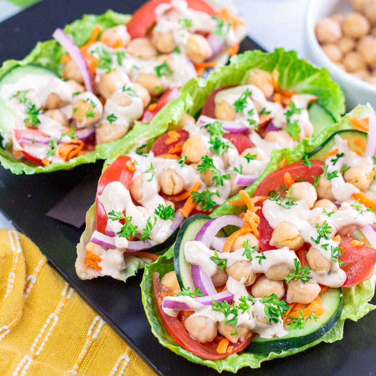 Easy Chickpea Lettuce Wraps