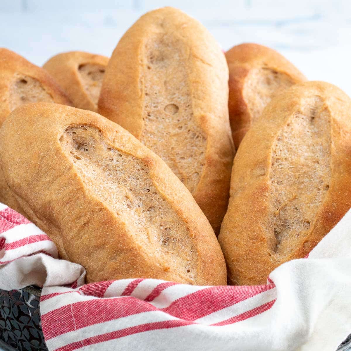 Whole Wheat Hoagie Rolls
