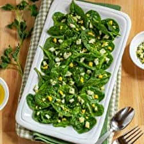 Baby Spinach Salad with Lemon Dijon Dressing