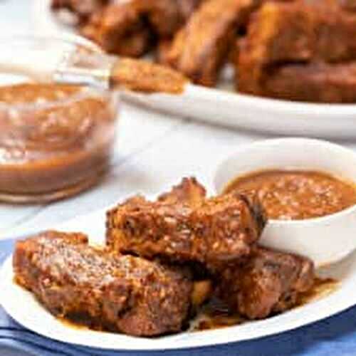 Braised Baby Back Ribs with Zesty BBQ Sauce