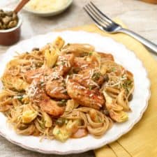Chicken and Artichoke Pasta with Capers