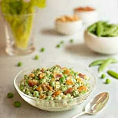 Curried Pea Salad with Bacon and Cashews