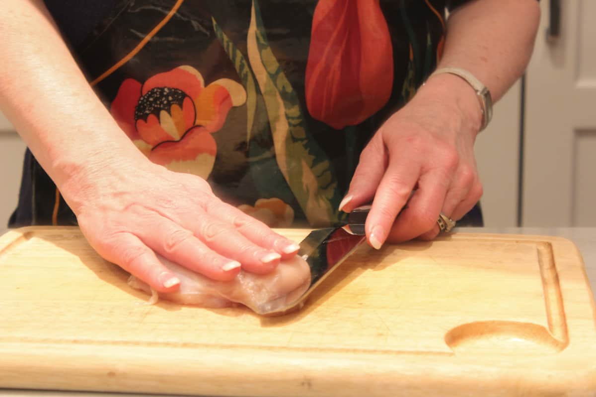 How to Split Chicken Breast (Butterfly and Halve) | A Well-Seasoned Kitchen®