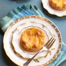 Individual Peach Upside-Down Spice Cakes