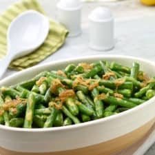 Lemon-Dijon Green Beans with Caramelized Shallots
