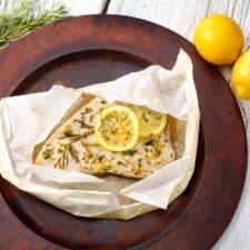 Lemon-Rosemary Swordfish en Papillote