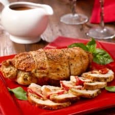 Rolled Turkey Breast with Roasted Red Pepper Stuffing