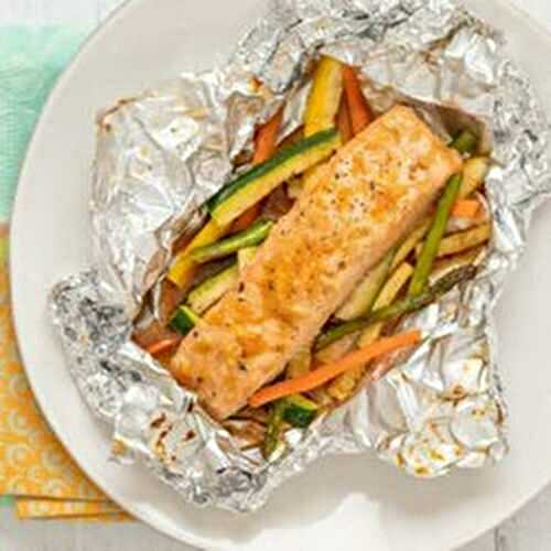Salmon and Summer Vegetables en Papillote