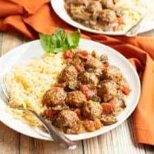 Slow Cooker Mediterranean Meatball Ratatouille