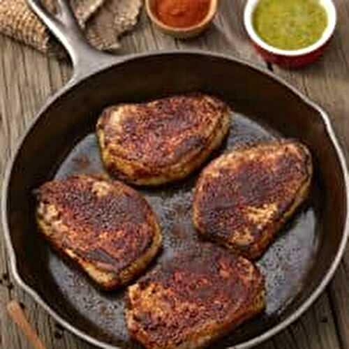 Spicy Pork Chops Recipe with Chimichurri Sauce