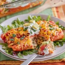 Spinach and Ground Turkey Enchiladas Recipe