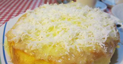 MOIST ORANGE CAKE WITH COCONUT TOPPING  