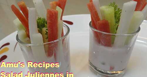 Salad Juliennes in Solkadhi Dressing