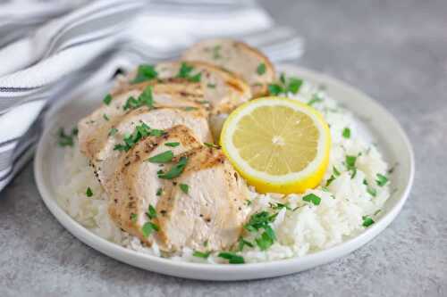 Chicken and Rice with Herbed Truffle Butter