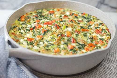 Sausage, Tomato, and Cheese Frittata