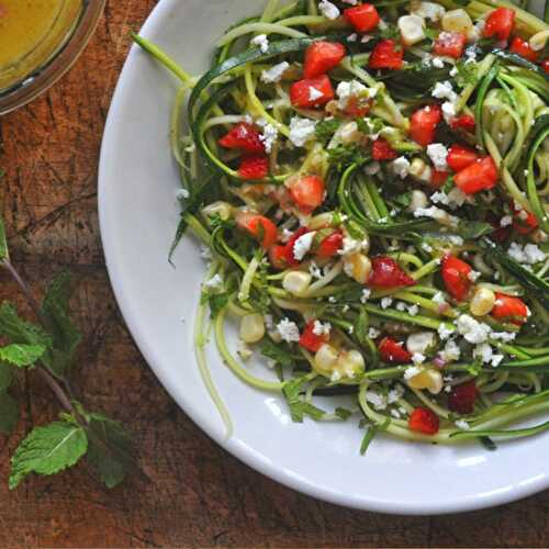 Strawberry and Zucchini Noodle Salad