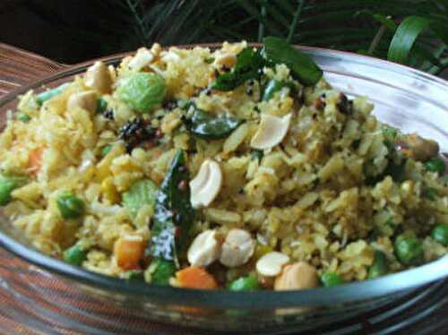 Aval Vegetable Upma Recipe – Awesome Cuisine