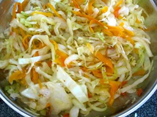 Cabbage with Carrots and Spring Onions Recipe – Awesome Cuisine