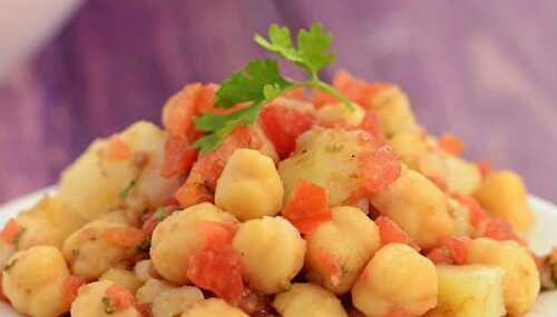 சென்னா உருளைகிழங்கு சாலட் - Chickpeas Potato Salad Recipe in Tamil