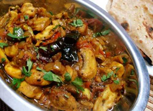 செட்டிநாடு காளான் மசாலா - Chettinad Mushroom Masala Recipe in Tamil