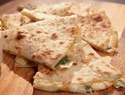 Cheese and Spring Onion Quesadillas Recipe – Awesome Cuisine