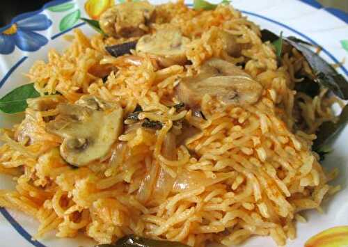 Chettinad Mushroom Biryani Recipe – Awesome Cuisine