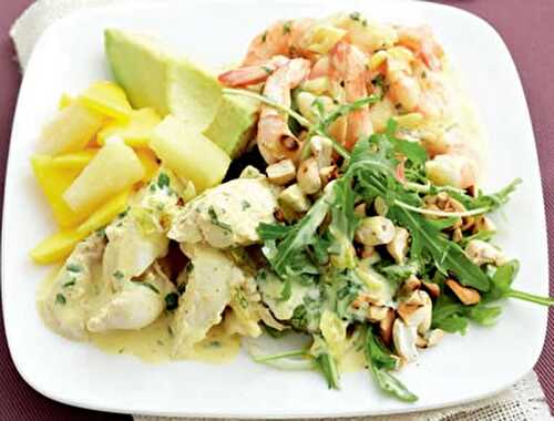 Chicken, Prawn and Avocado Salad Recipe – Awesome Cuisine