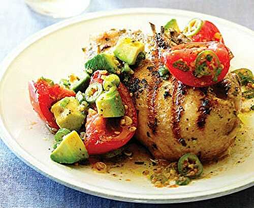 Grilled Chicken with Tomato Avocado Salsa Recipe – Awesome Cuisine