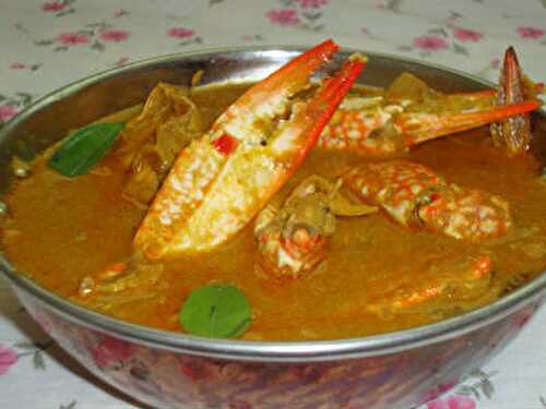 நண்டு காரக் குழம்பு - Nandu (Crab) Kara Kuzhambu Recipe in Tamil