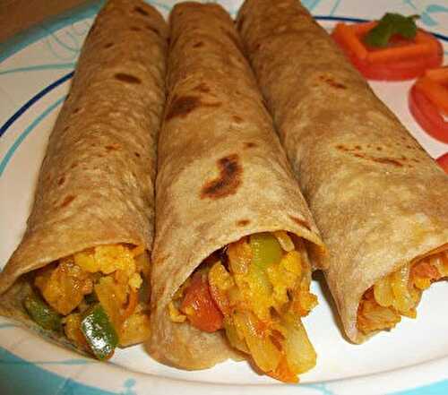 Paneer Chapati Roll Recipe – Awesome Cuisine