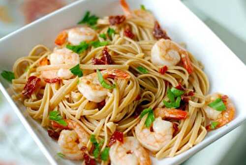 Pasta with Shrimp and Sun-Dried Tomatoes Recipe – Awesome Cuisine