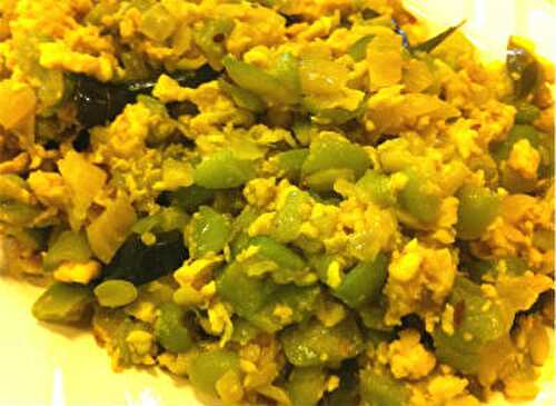 Peerkangai Muttai Poriyal (Ridge Gourd and Egg Stir Fry) Recipe – Awesome Cuisine