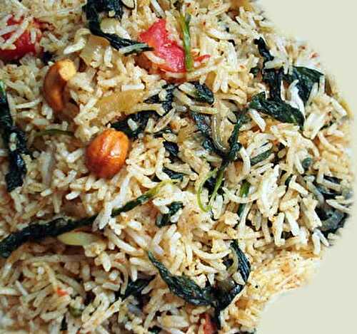 Spinach (Palak) Pulao Recipe – Awesome Cuisine