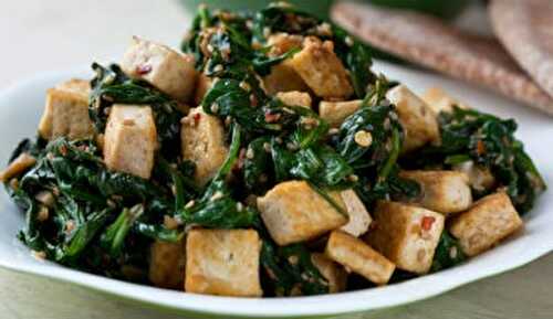 Tofu and Spinach Stir-Fry Recipe – Awesome Cuisine