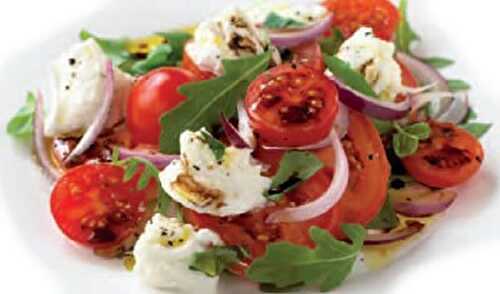 Tomato, Red Onion and Mozzarella Salad Recipe – Awesome Cuisine
