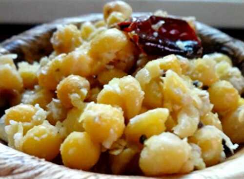 வெள்ளை பட்டாணி சுண்டல் - White Peas Sundal Recipe in Tamil
