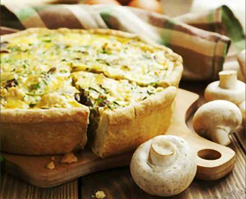 Chicken and Mushroom Quiche