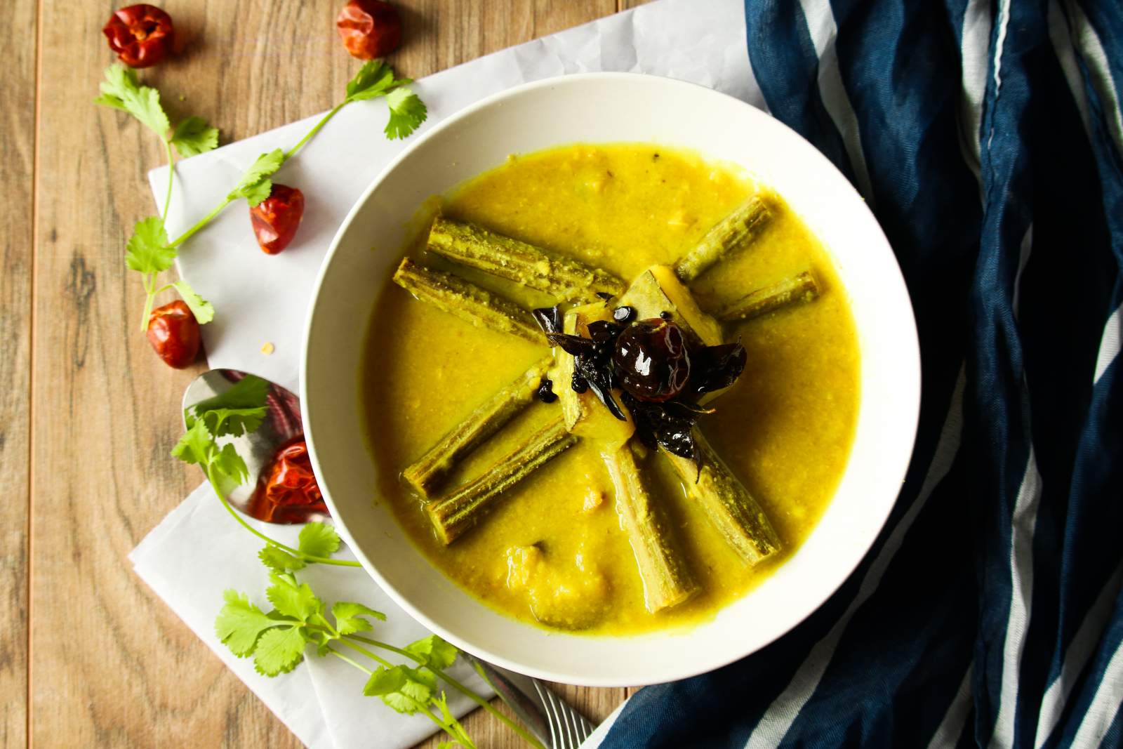 Drumstick and Mango Curry with Coconut