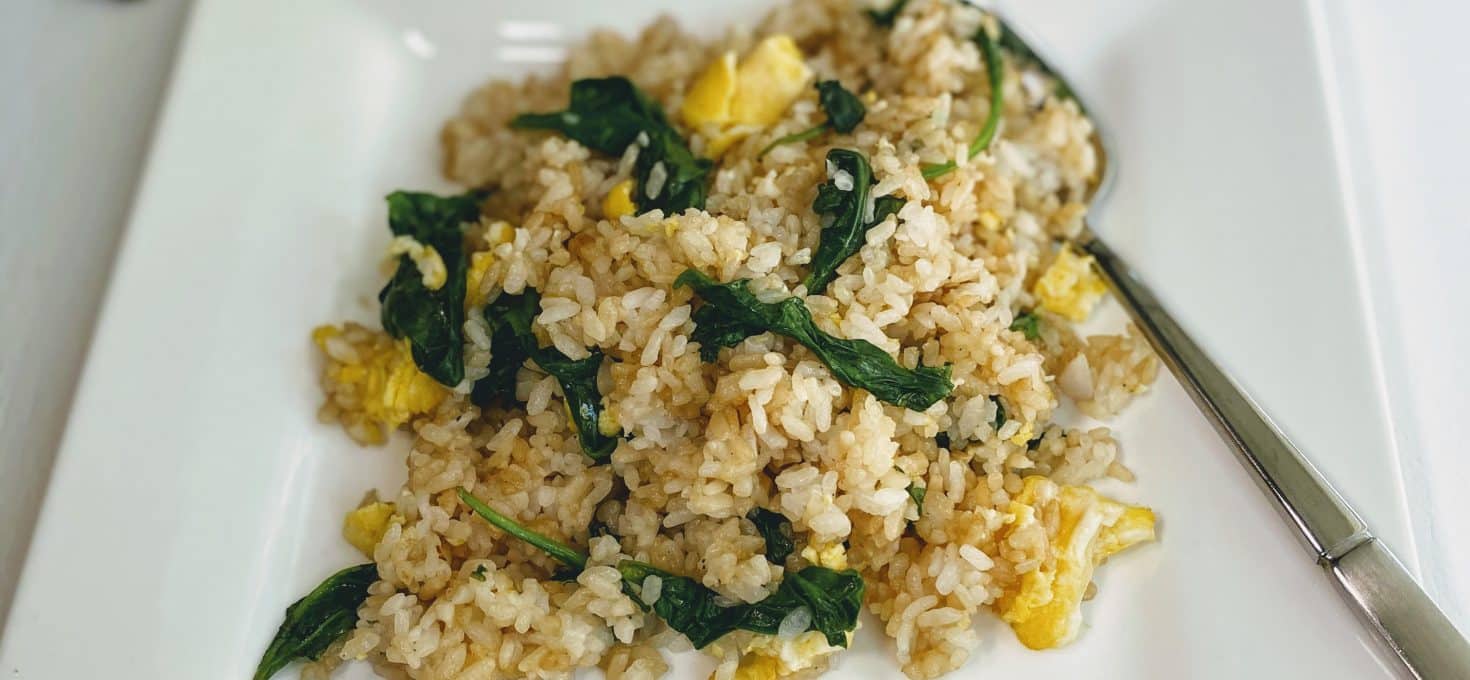 Spinach and Egg Rice